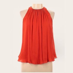 L’agence SILK RED TOP BLOUSE small